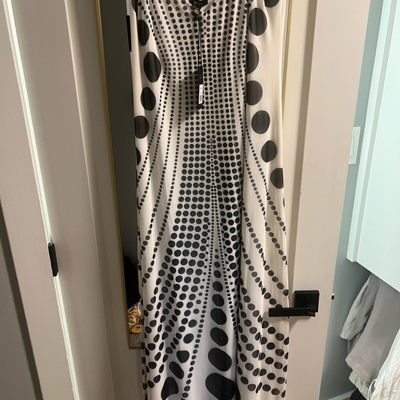 AFRM  NEVER WORN Black and White polka dot Maxi Dress - Picture 1 of 4